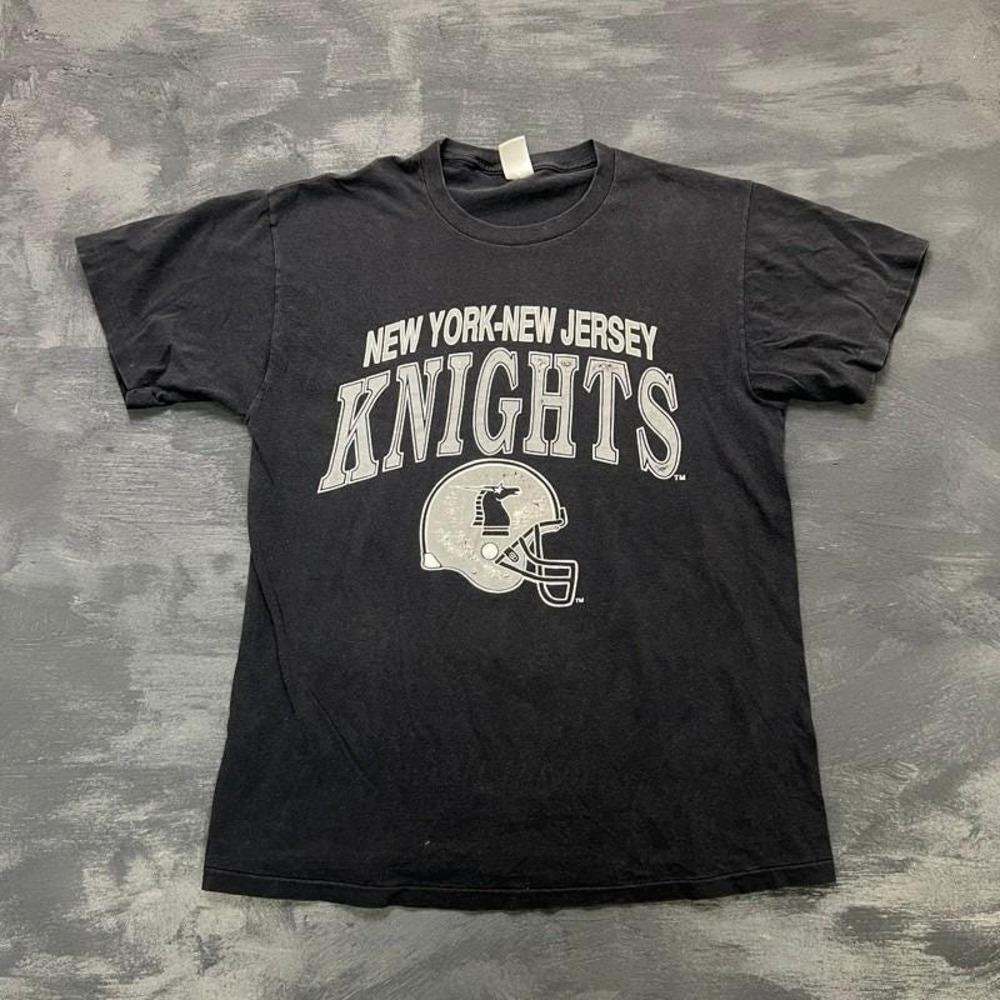 Vintage New York/New Jersey Knights Shirt Mens Large Black 1990s Logo 7